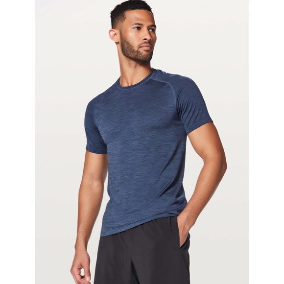 lululemon athletica Other - Lululemon Metal Vent Tech 2.0 Short Sleeve Shirt Mens Blue Heathered Tee
